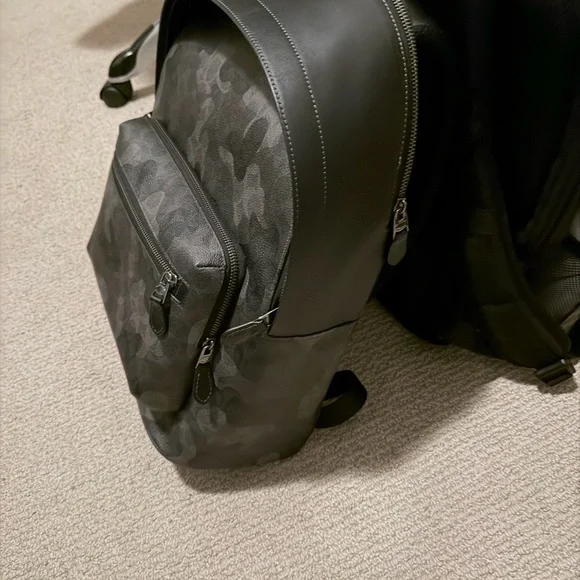 Coach Black and Gray Camouflage Men's Backpack - Picture 2 of 2